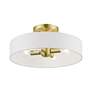 3_Venlo 4 Light Satin Brass Semi-Flush with Shiny White Accents more views