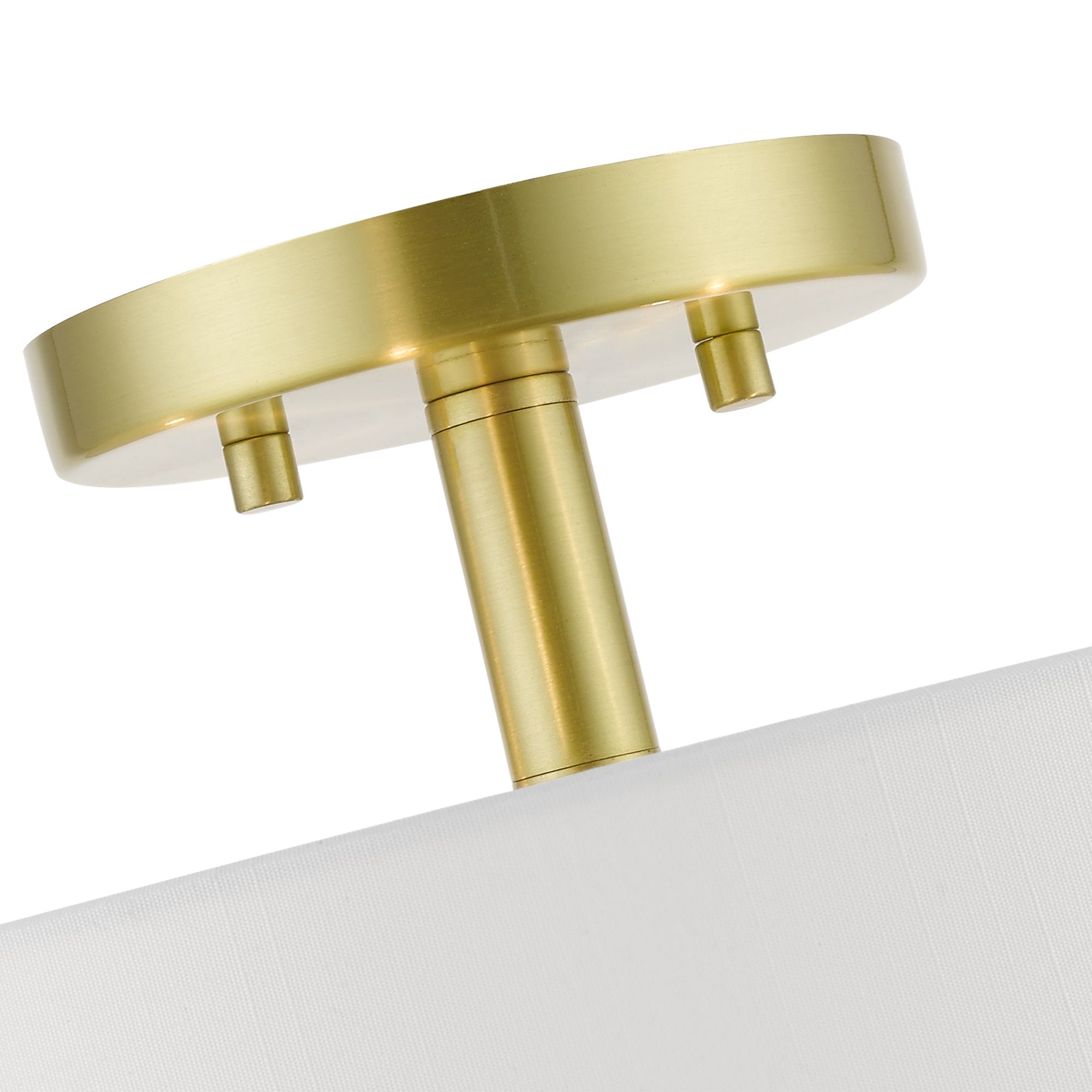 Image 7 Venlo 4 Light Satin Brass Semi-Flush with Shiny White Accents more views