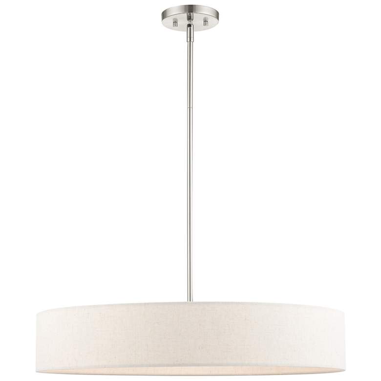 Image 1 Venlo 5 Light Brushed Nickel Chandelier