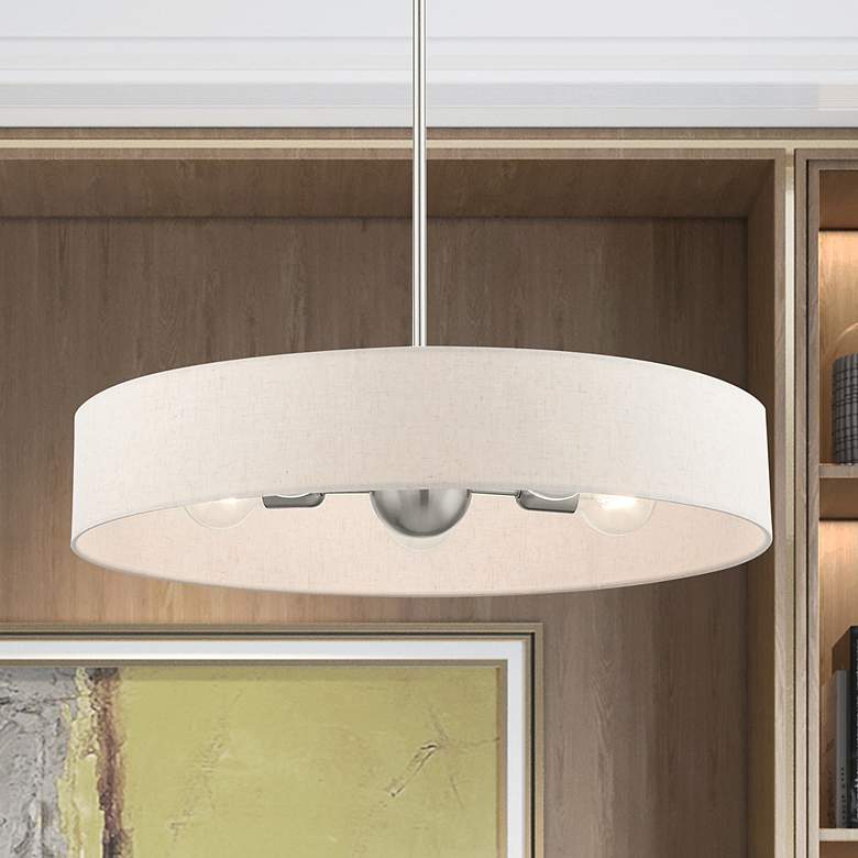 Image 1 Venlo 5 Light Brushed Nickel Chandelier