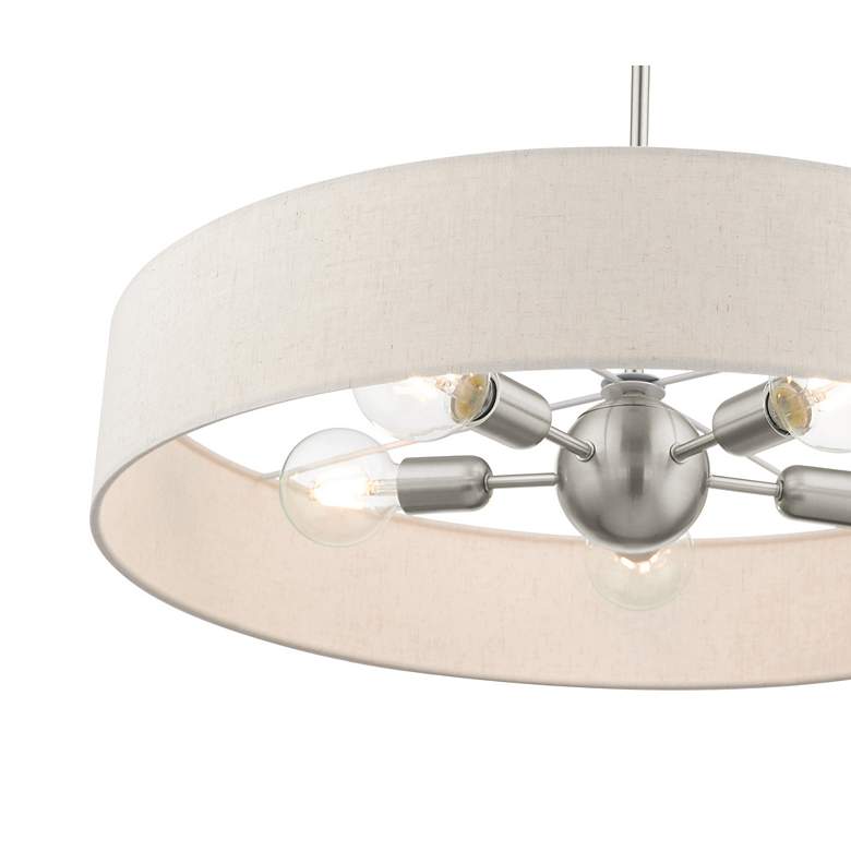 Image 7 Venlo 5 Light Brushed Nickel Chandelier more views