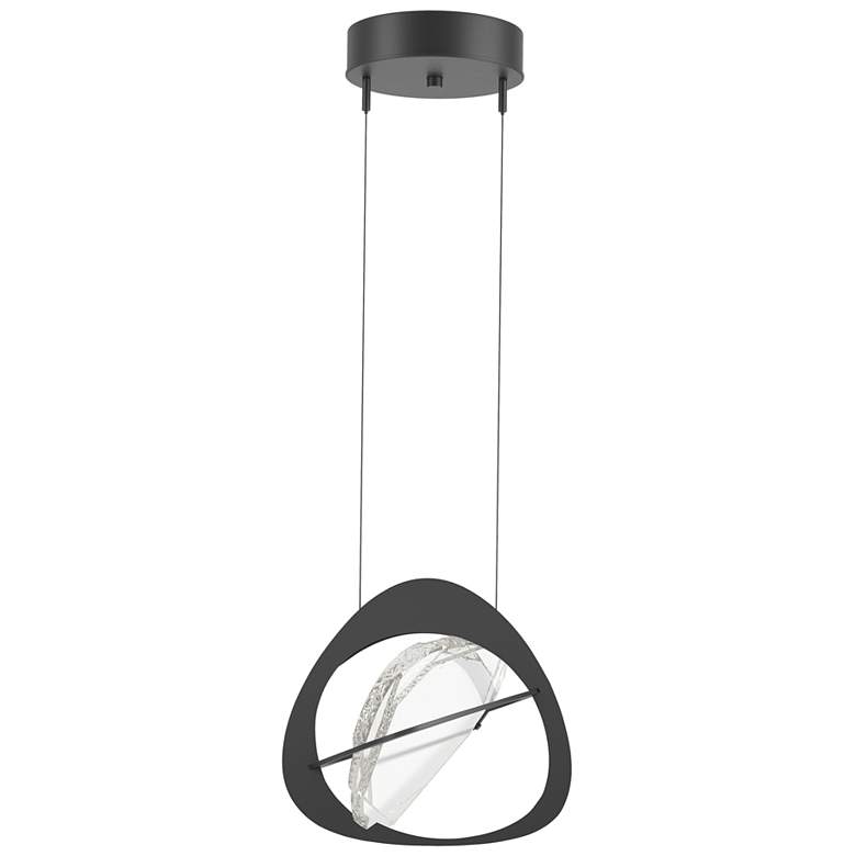 Image 1 Venn Pendant - Black Finish - Clear Glass - Standard Height