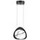 Venn Pendant - Black Finish - Clear Glass - Standard Height