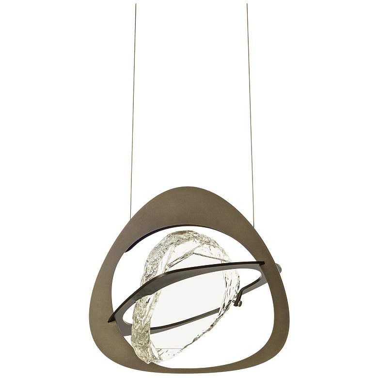 Image 1 Venn Pendant - Dark Smoke Finish - Clear Glass - Standard Height
