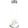 Venn Pendant - Sterling Finish - Clear Glass - Standard Height