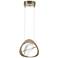 Venn Soft Gold Pendant With Clear Glass