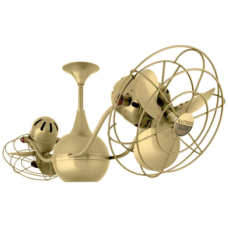 Image 1 Vent Bettina - Rotational Ceiling Fan - Brushed Brass Finish - Metal Blades