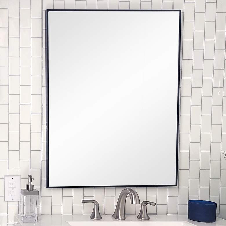 Image 1 Venta Matte Black 23 1/2" x 31 1/2" Framed Wall Mirror