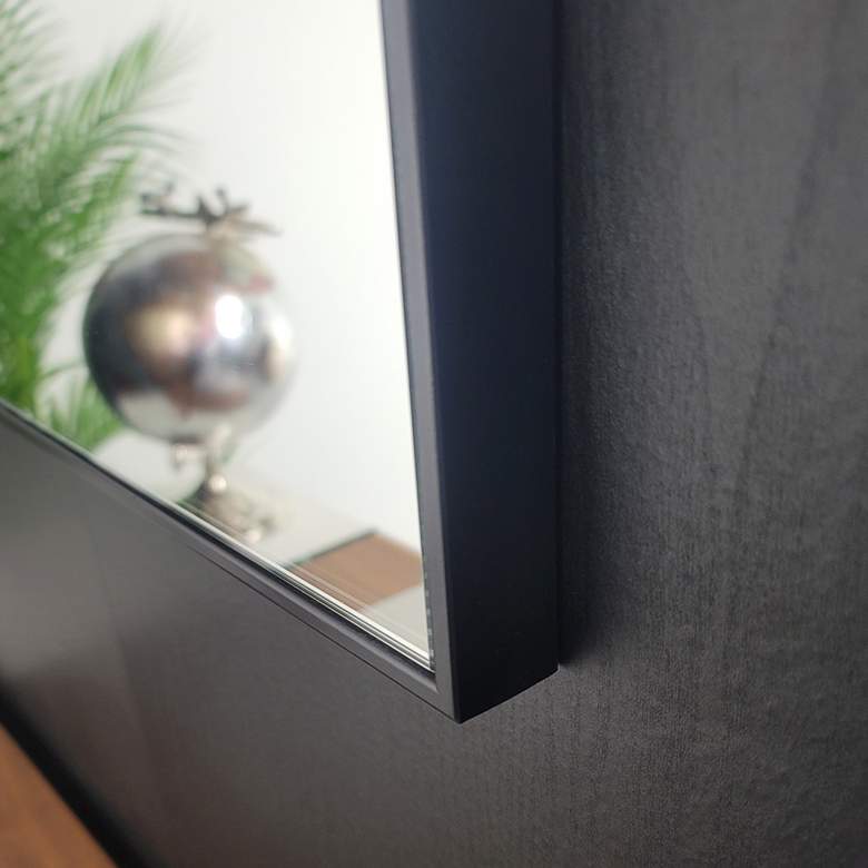 Image 6 Venta Matte Black 23 1/2" x 31 1/2" Framed Wall Mirror more views