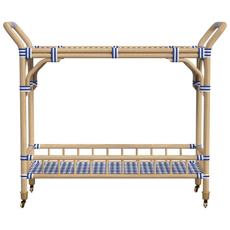 Image 2 Ventana 34" Blue and White Bar Cart