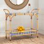1_Ventana 34" Blue and White Bar Cart