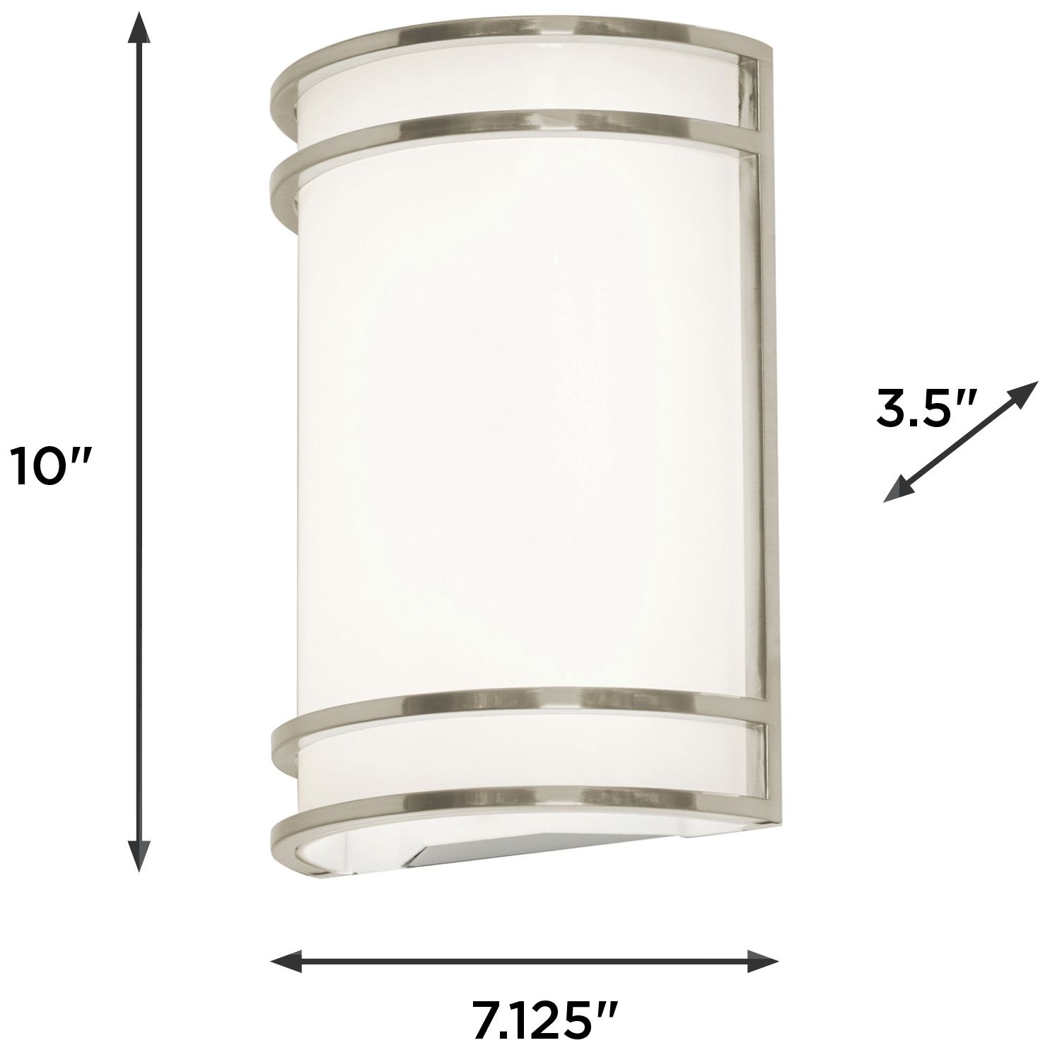 Image 3 Ventura 10" High Brushed Nickel LED Wall Sconce more views