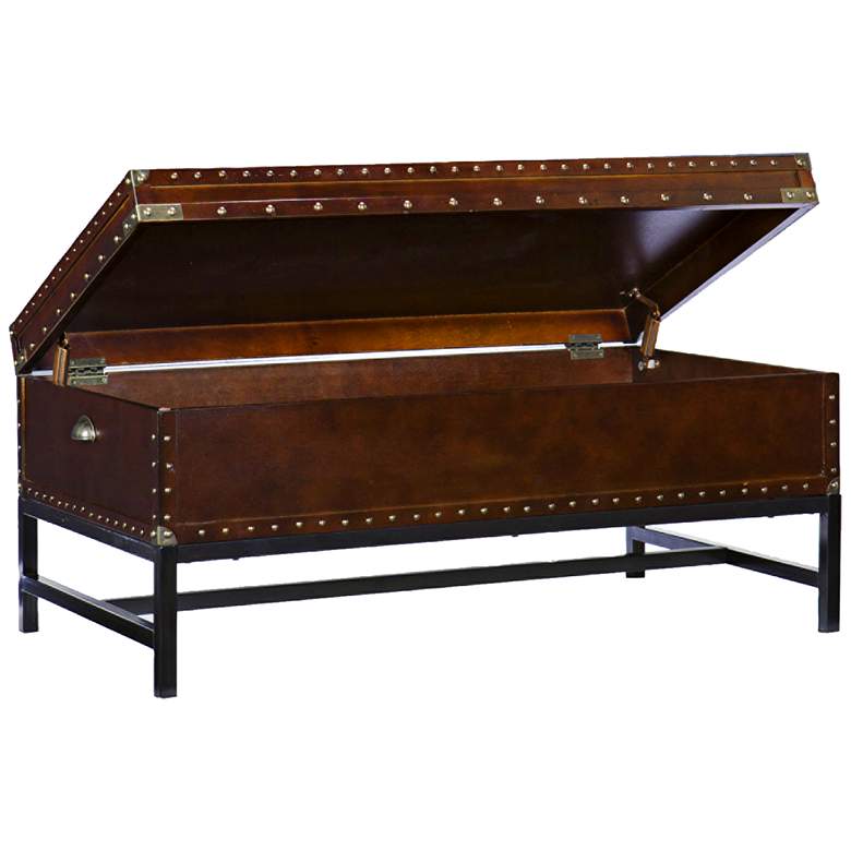 Image 2 Venture 42" Wide Espresso Bown Storage Cocktail Table more views