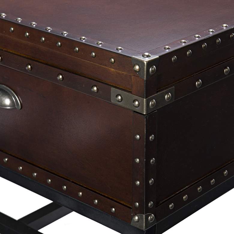 Image 4 Venture 42" Wide Espresso Bown Storage Cocktail Table more views