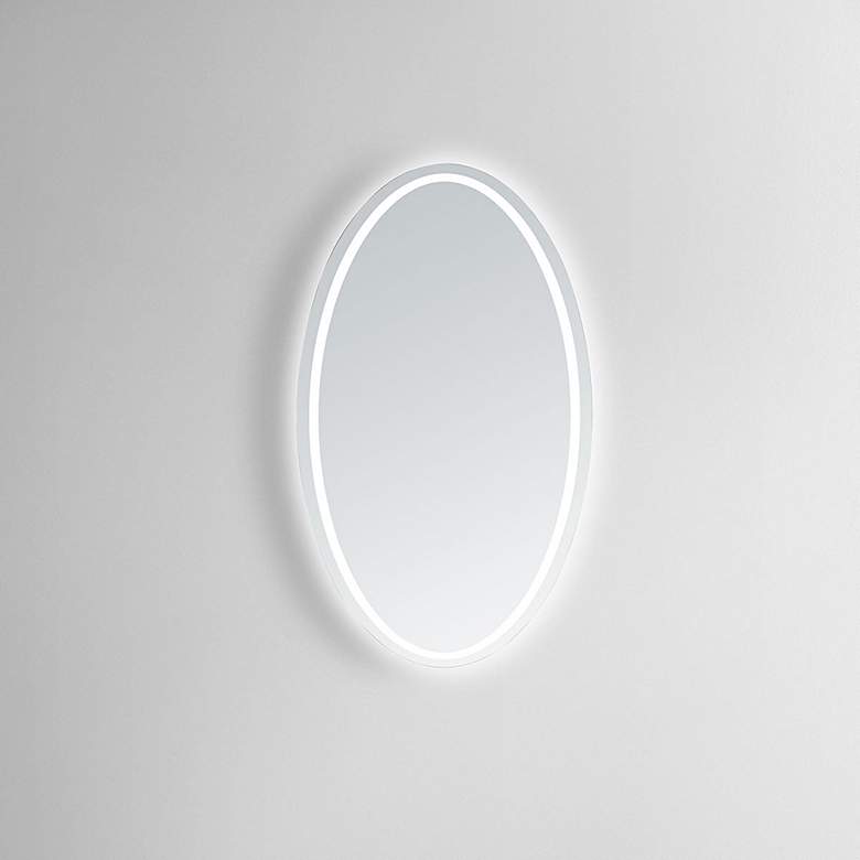 Image 1 Venus 20 inch x 28 inch Oval LED Lighted Bathroom Vanity Wall Mirror