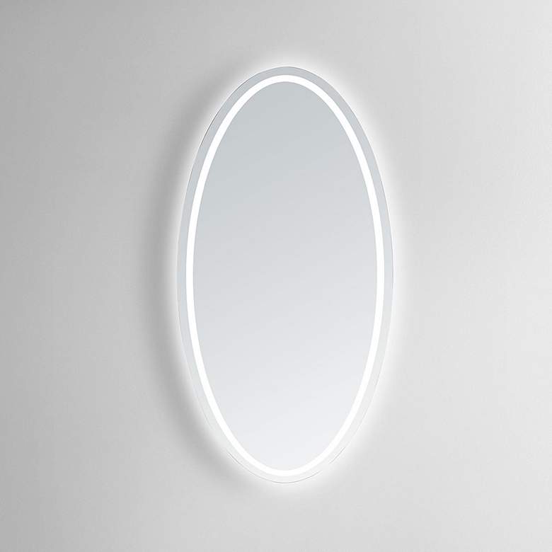 Image 1 Venus 30 inch x 48 inch Oval LED Lighted Bathroom Vanity Wall Mirror