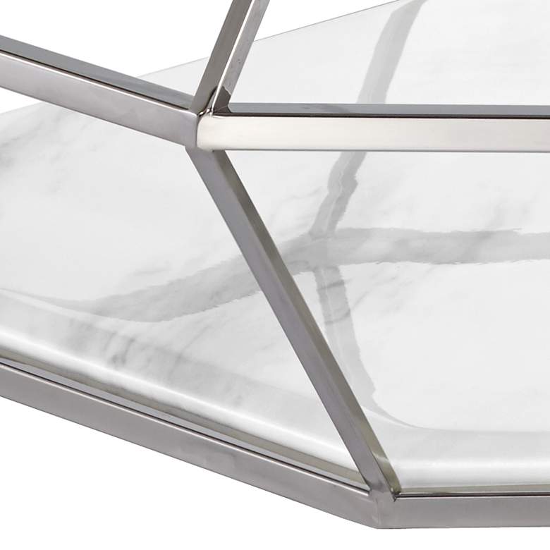 Image 5 Venus 39 1/2" Wide Geometric Glass Modern Coffee Table more views