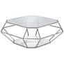 Venus 39 1/2" Wide Geometric Glass Modern Coffee Table in scene