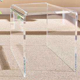 Image1 of Veobreen 15 3/4" Wide Clear Acrylic Square Side Table