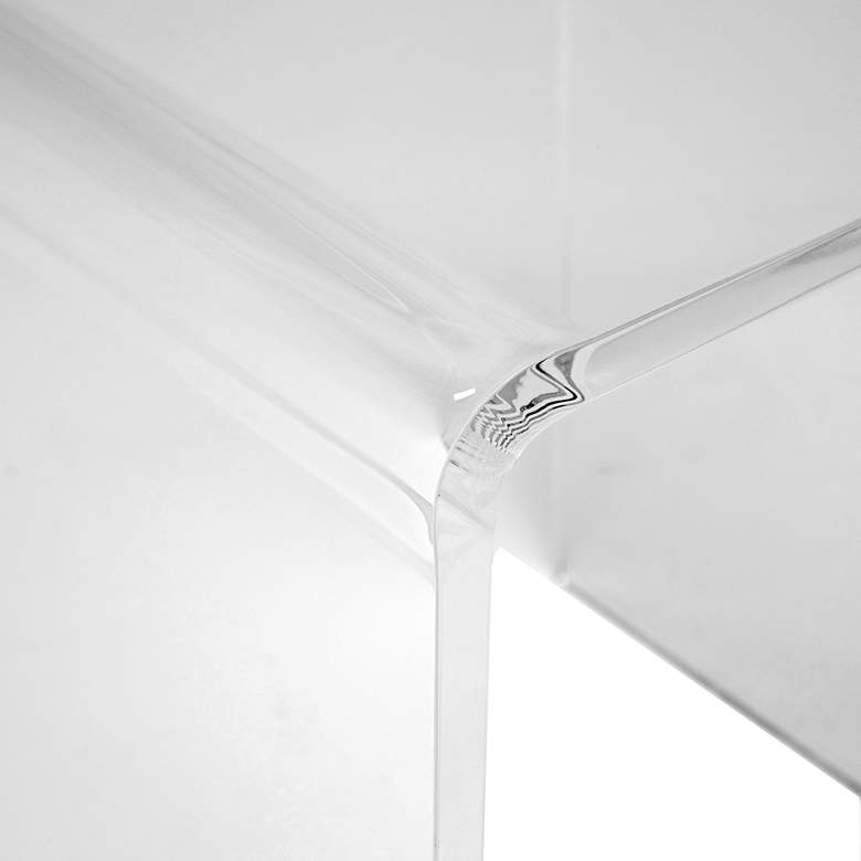 Image 3 Veobreen 15 3/4" Wide Clear Acrylic Square Side Table more views