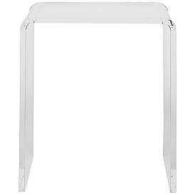 Image5 of Veobreen 15 3/4" Wide Clear Acrylic Square Side Table more views