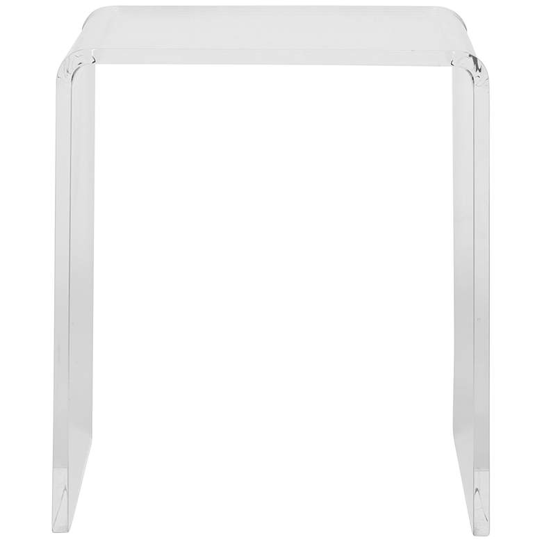 Image 5 Veobreen 15 3/4 inch Wide Clear Acrylic Square Side Table more views