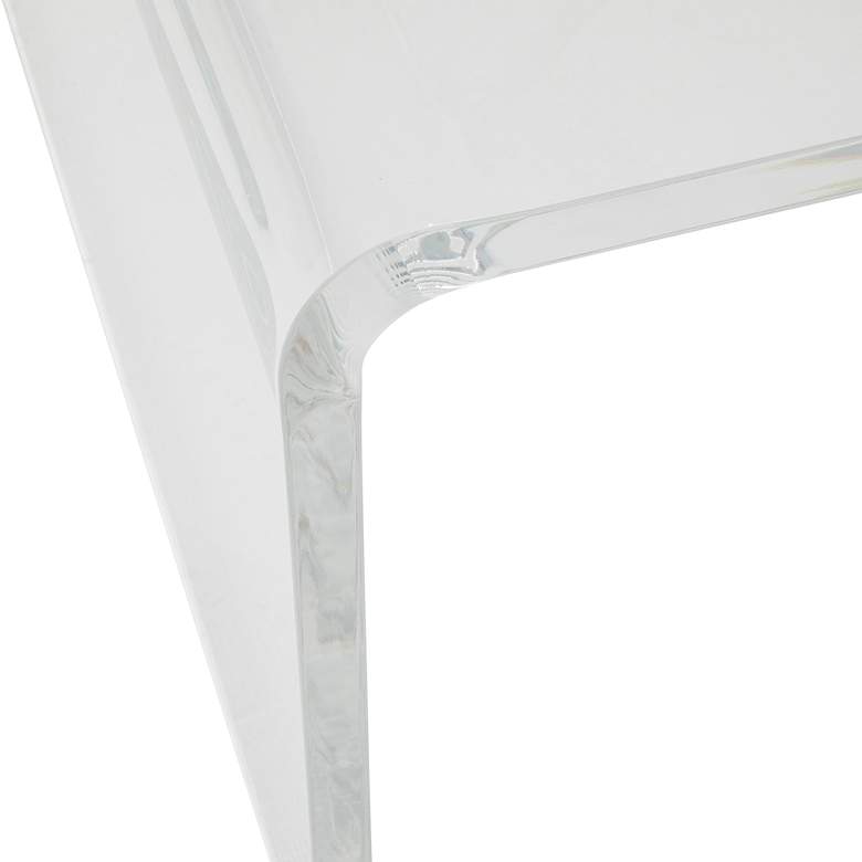 Image 3 Veobreen 40 1/4 inch Wide Clear Acrylic Console Table more views