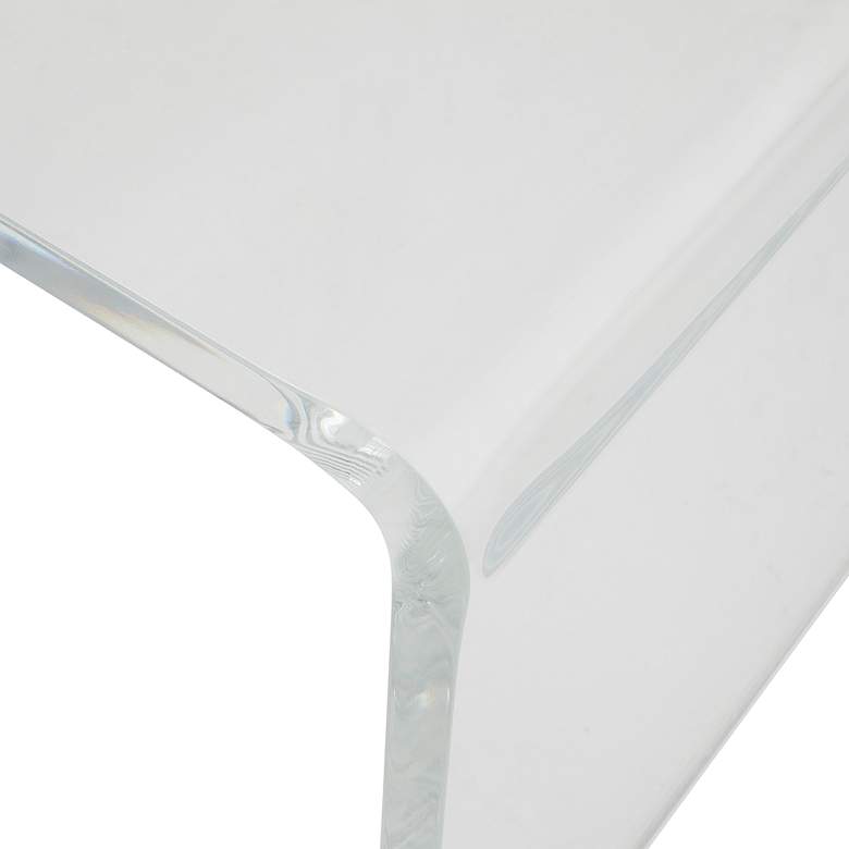Image 4 Veobreen 40 1/4 inch Wide Clear Acrylic Console Table more views