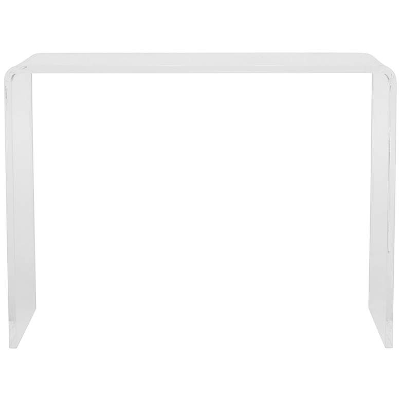 Image 5 Veobreen 40 1/4 inch Wide Clear Acrylic Console Table more views