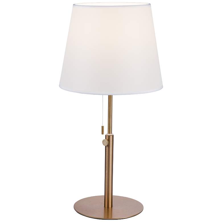 Image 1 Vera 11.8 inch Brushed Champagne/White Table Lamp