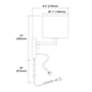Thumbnail4 of Vera 12" High Polished Chrome Wall Sconce with Reading Light more views