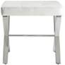 2_Vera 20" Wide White Tufted Leatherette Vanity Bench