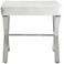 Vera 20" Wide White Tufted Leatherette Vanity Bench