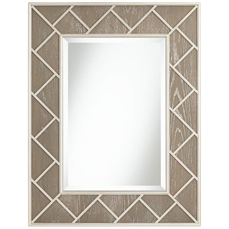 Image 1 Vera 29 1/2" x 37 3/4" Grey Oak Rectangular Mirror
