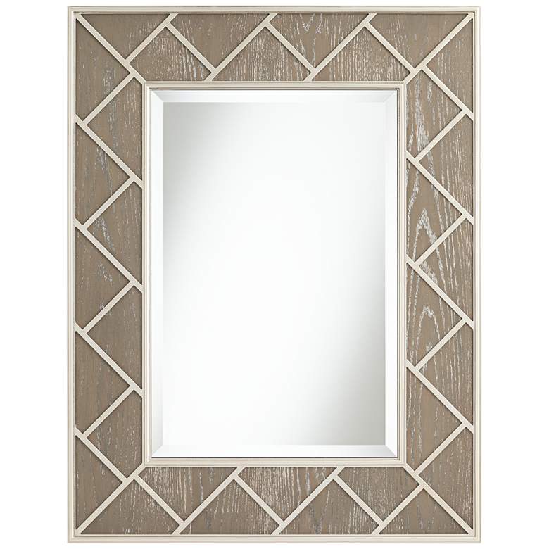 Image 1 Vera 29 1/2 inch x 37 3/4 inch Grey Oak Rectangular Mirror