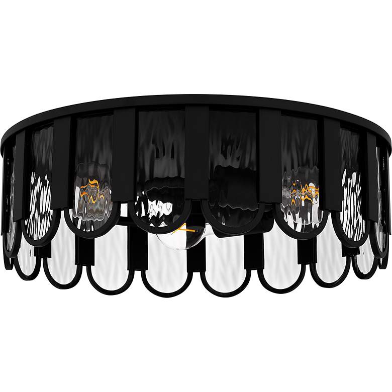 Image 3 Vera 3-Light Matte Black Flush Mount more views