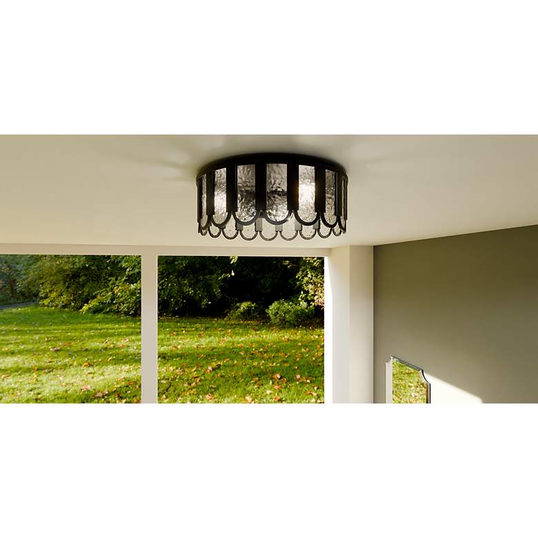 Image 7 Vera 3-Light Matte Black Flush Mount more views