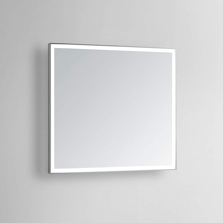 Image 1 Vera 32 inch Square LED Lighted Bathroom Vanity Wall Mirror