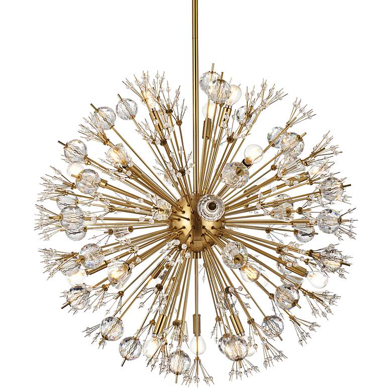 Image 3 Vera 32" Wide Gold 18-Light Starburst Globe Pendant