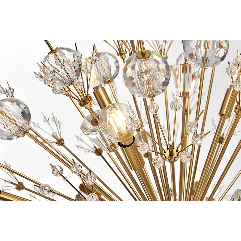 Image 5 Vera 32" Wide Gold 18-Light Starburst Globe Pendant more views