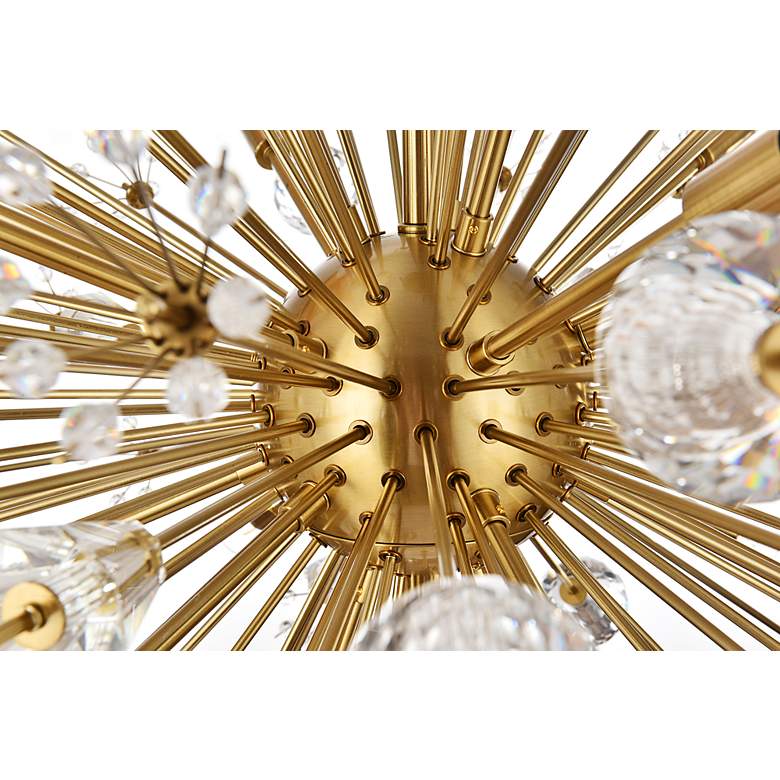 Image 6 Vera 32" Wide Gold 18-Light Starburst Globe Pendant more views