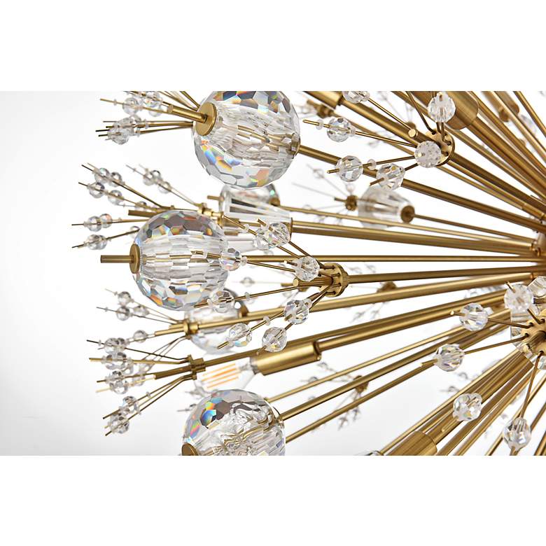 Image 7 Vera 32" Wide Gold 18-Light Starburst Globe Pendant more views
