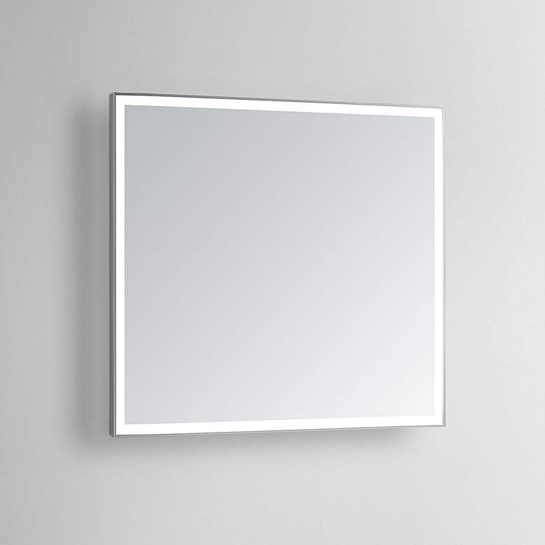 Image 1 Vera 36 inch Square LED Lighted Bathroom Vanity Wall Mirror