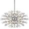 Vera 36" Wide Chrome Crystal 24-Light Oval Starburst Pendant