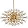 Vera 36" Wide Gold Crystal 24-Light Oval Sputnik Starburst Pendant