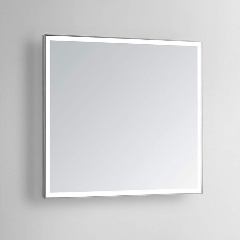 Image 1 Vera 40 inch Square LED Lighted Bathroom Vanity Wall Mirror
