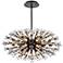 Vera 42" Crystal Starburst Oval Pendant In Black