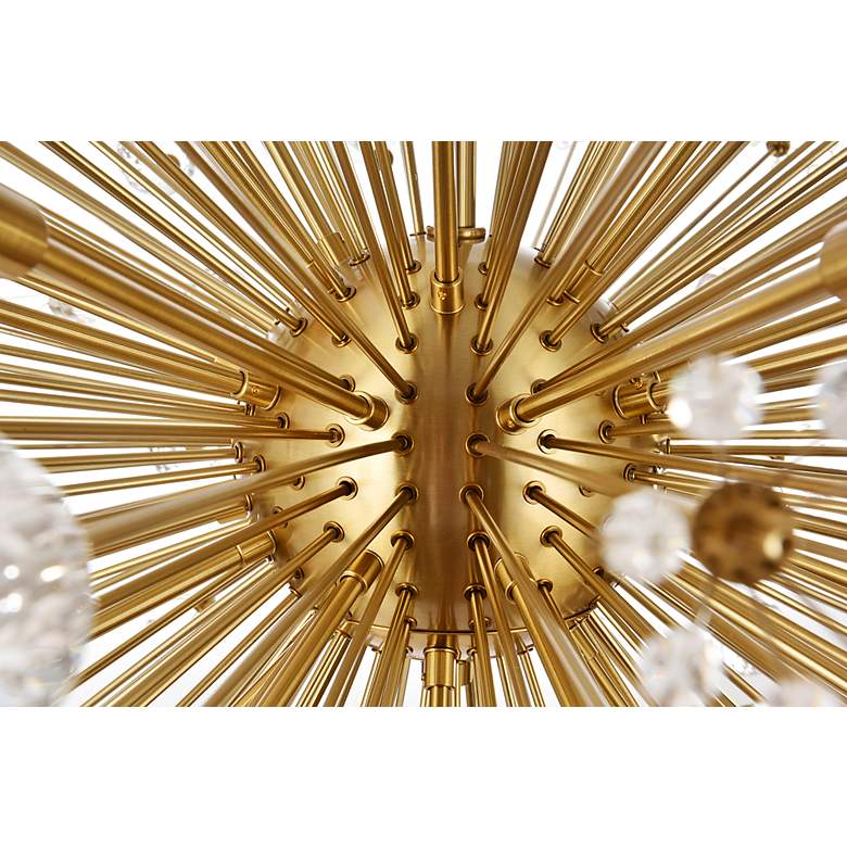 Image 6 Vera 44" Crystal Starburst Round Pendant In Gold more views