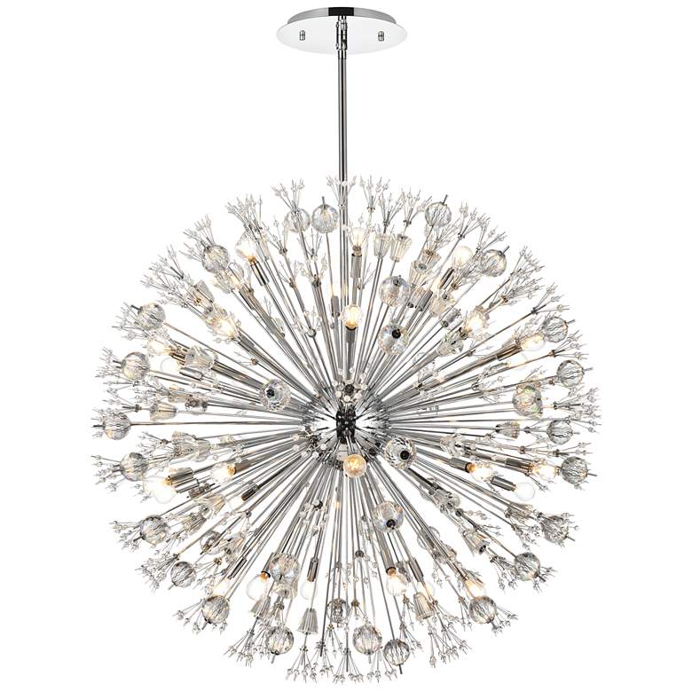 Image 1 Vera 44" Crystal Starburst Round Pendant