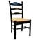 Vera Antique Black Wood Ladder Back Dinning Chair
